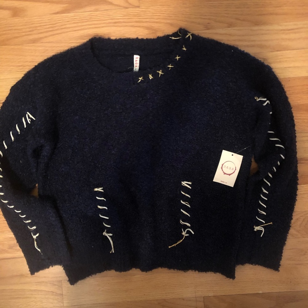 Navy blue Raga buckle sweater
